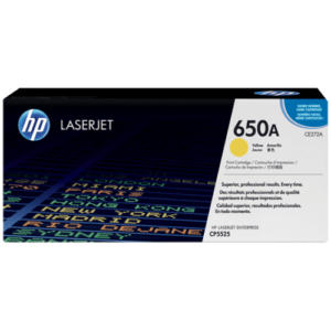 HP 650A Yellow Original LaserJet Toner (For CLJ CP5525N, DN)