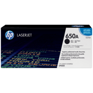 HP 650A Black Original LaserJet Toner (For CLJ CP5525N, DN)