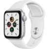 Apple Watch SE (MYDM2LL/A) GPS 40mm Sport Band (Silver Aluminum,White)