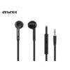 Awei ES15Hi 3.5mm Stereo Earphone with MIC (Black)