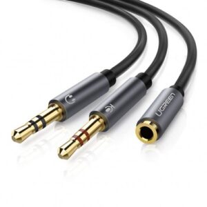 UGreen 20899 3.5mm Female to 2 male Audio Cable Black