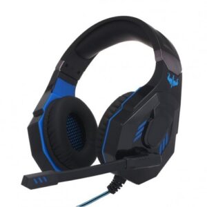 Ovleng Q10 USB Virtual 7.1 Wired LED Lighting Gaming Headphone Black-Blue