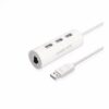 Ugreen 20267 USB 2.0 10/100Mbps Ethernet + 3 ports USB 2.0 Hub USB HUB white ABS