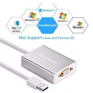 Ugreen USB 2.0 to VGA converter Silver 80CM