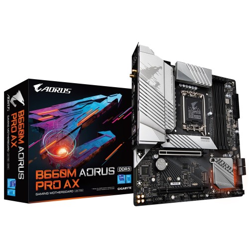 Gigabyte B660M Aorus Pro AX DDR5 12th Gen Micro ATX Motherboard Gigabyte B660M Aorus Pro AX DDR5