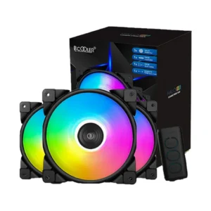PCcooler Halo FGRB C120MM 3-in-1 RGB Cooling Fan